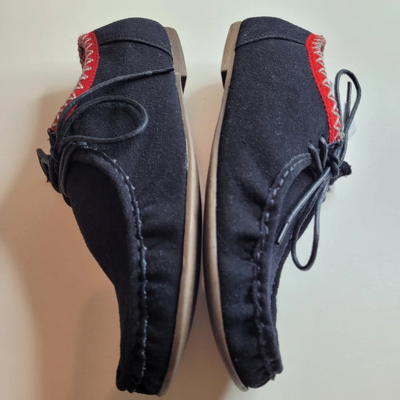 Bamboo Palazzo 01 Black Lace-Up Moccasin Booties Size Women's 7.5 with Box - Picture 8 of 12